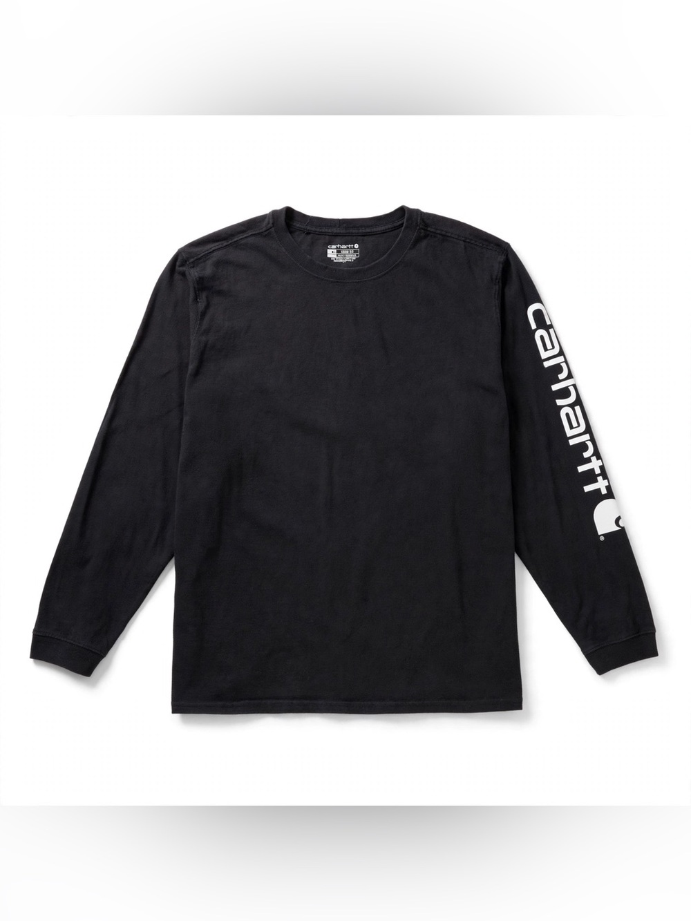 Carhartt Loose Fit Long Sleeve Shirt Mens 3X Black Logo Sleeve